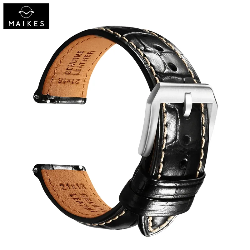 Bracelet cuir 20 à 22 mm pour Rolex Omega