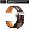 Bracelet cuir 20 à 22 mm pour Rolex Omega – Couleur du bracelet HD DarkBrownB S