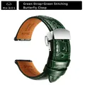 Bracelet cuir 20 à 22 mm pour Rolex Omega – Couleur du bracelet HD GreenG S