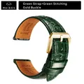 Bracelet cuir 20 à 22 mm pour Rolex Omega – Couleur du bracelet PB GreenG G