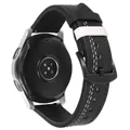 Bracelet cuir 20 à 22 mm pour Samsung et Huawei – Couleur du bracelet 12 black and white