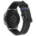 Bracelet cuir 20 à 22 mm pour Samsung et Huawei – Couleur du bracelet Black blue 6