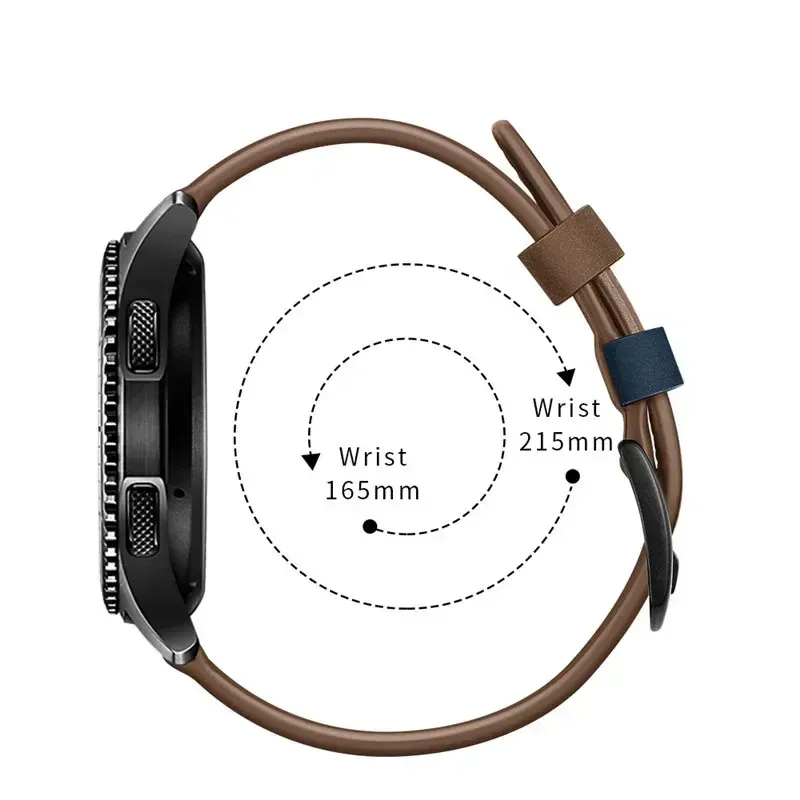 Bracelet cuir 20 à 22 mm pour Samsung et Huawei