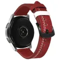 Bracelet cuir 20 à 22 mm pour Samsung et Huawei – Couleur du bracelet Red white 8
