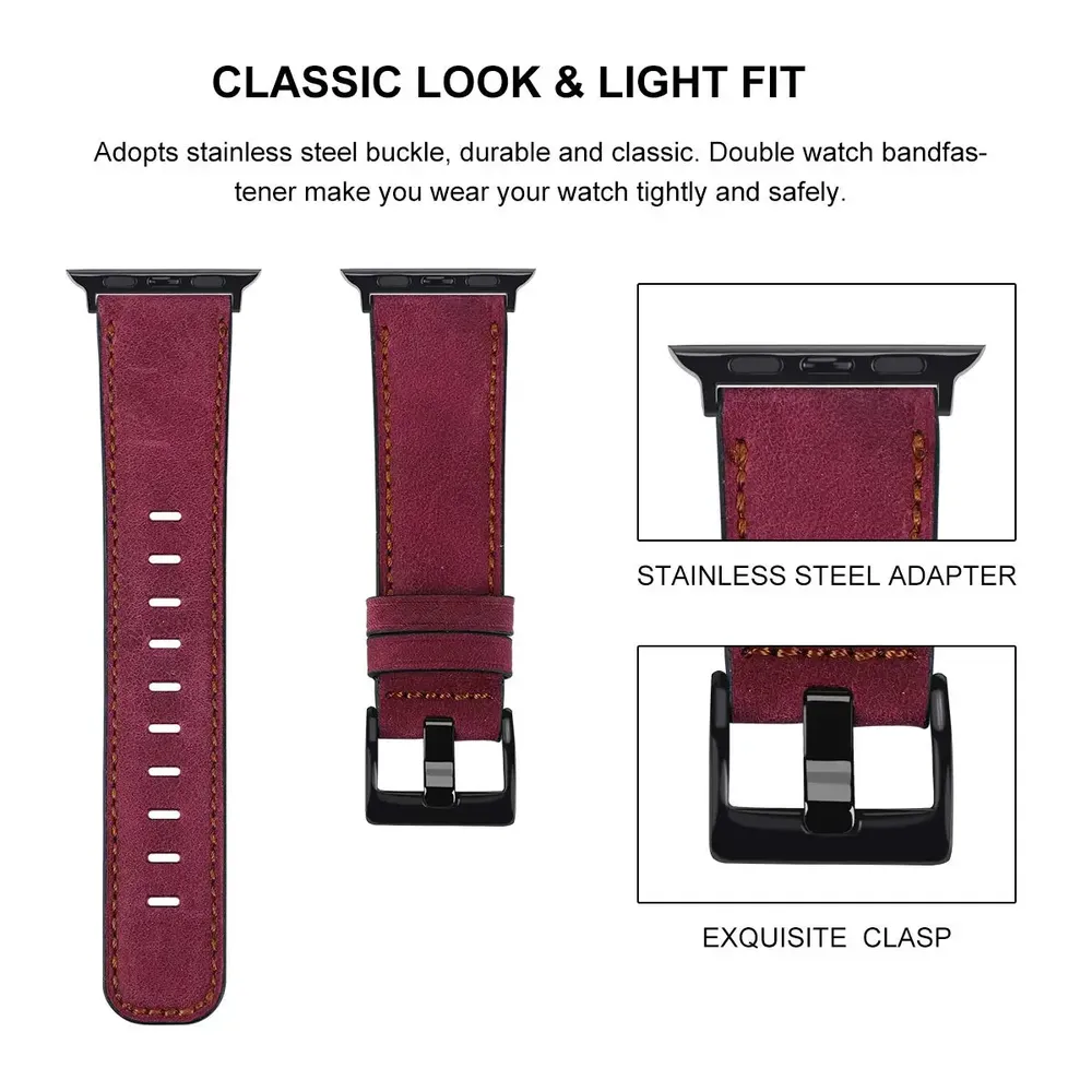 Bracelet cuir 38 à 49 mm