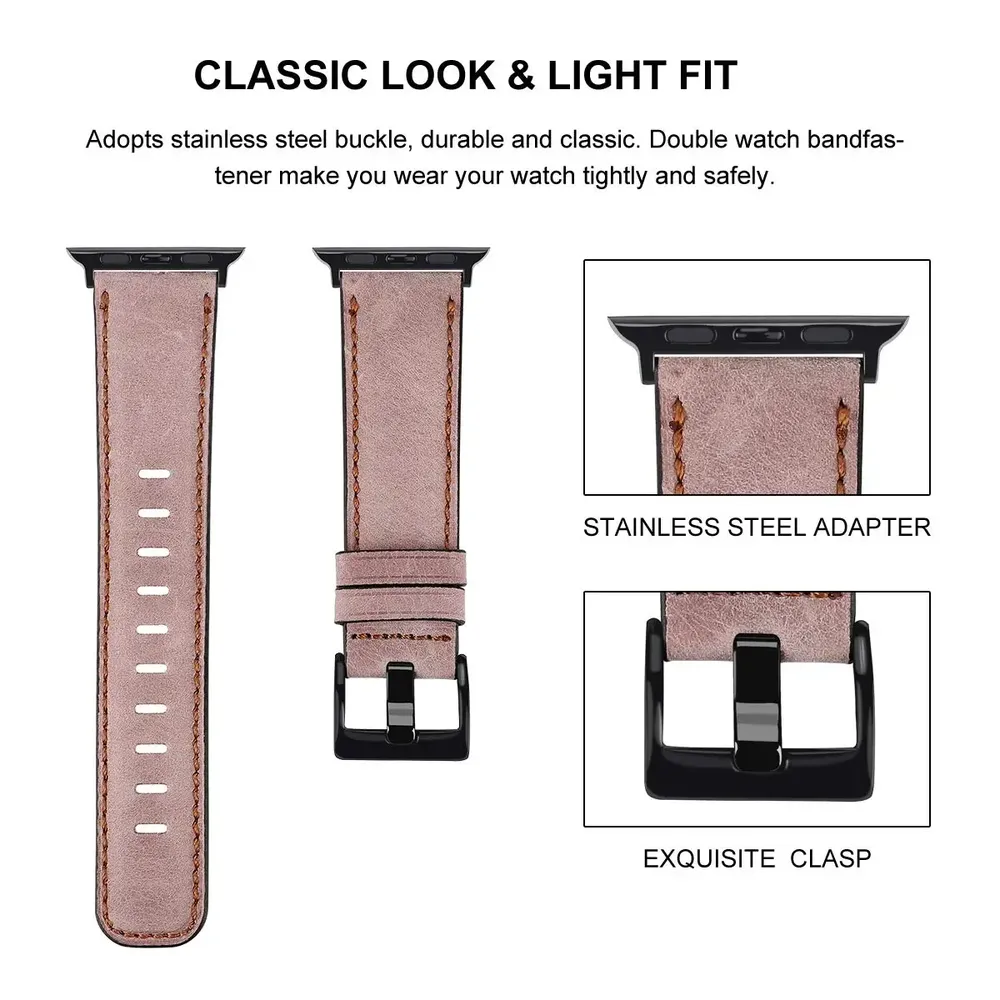 Bracelet cuir 38 à 49 mm