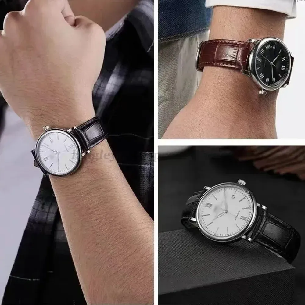 Bracelet cuir avec boîte 12 à 24 mm fermoir papillon