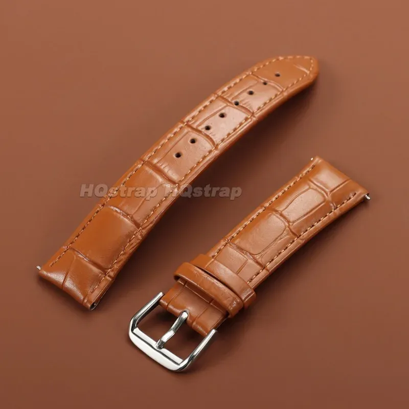 Bracelet cuir bambou 12 à 24 mm fixation rapide