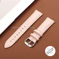 Bracelet cuir bambou 12 à 24 mm fixation rapide – Couleur du bracelet Pink