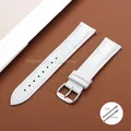Bracelet cuir bambou 12 à 24 mm fixation rapide – Couleur du bracelet White
