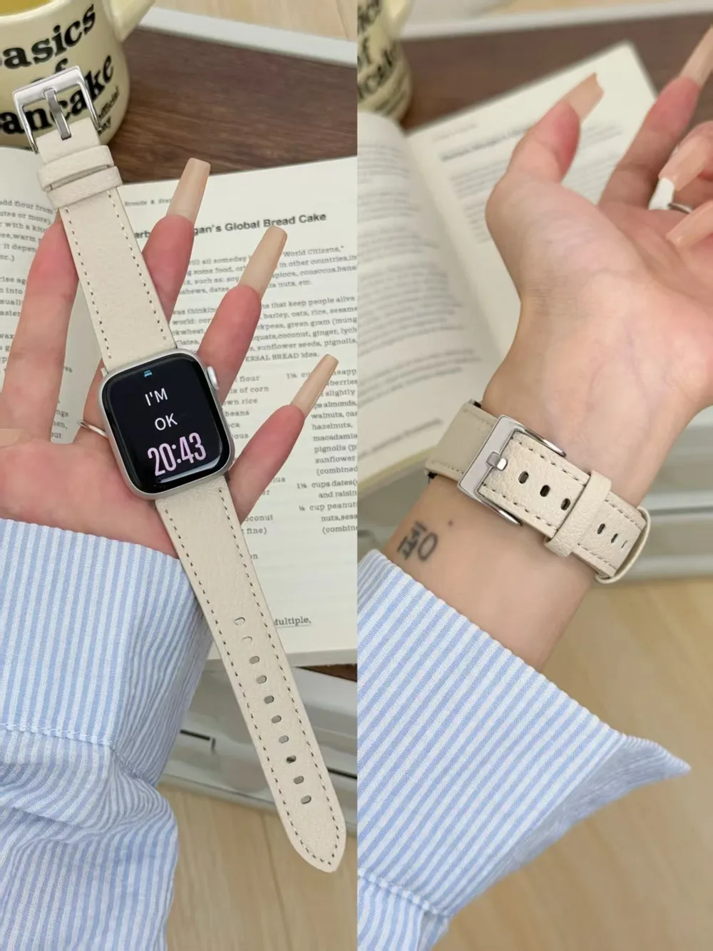 Bracelet cuir boucle pour Apple Watch 38 à 49 mm
