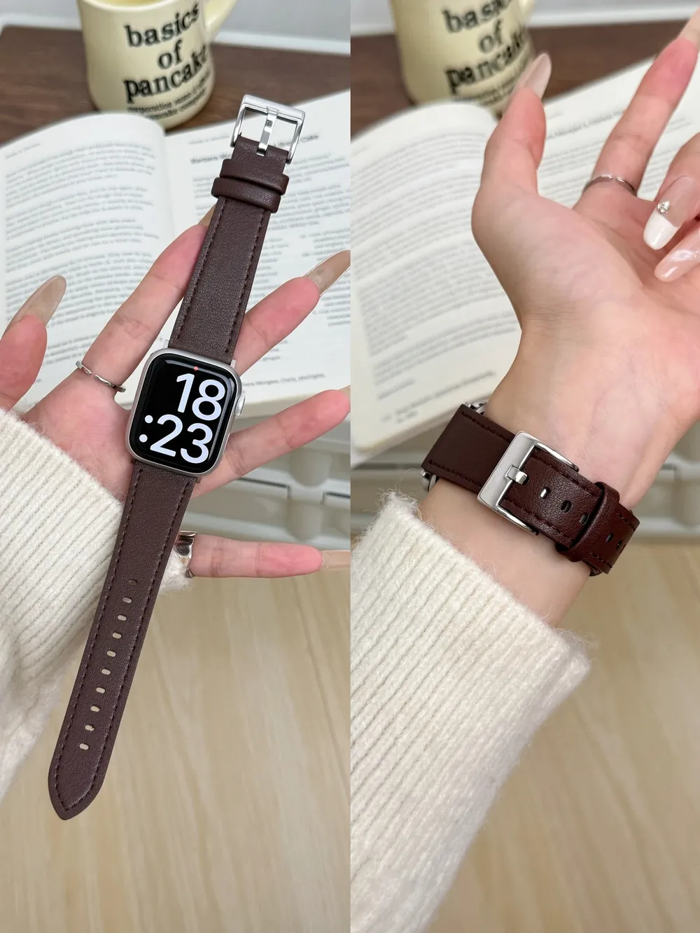 Bracelet cuir boucle pour Apple Watch 38 à 49 mm