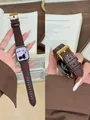 Bracelet cuir boucle pour Apple Watch 38 à 49 mm – Couleur du bracelet Havane Golden