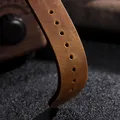 Bracelet cuir ciré vintage 18 à 24 mm fait main – 3