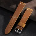 Bracelet cuir ciré vintage 18 à 24 mm fait main – Couleur du bracelet Light brown