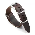 Bracelet cuir Crazy Horse 20 à 24 mm vintage – Couleur du bracelet Boucle en S marron foncé