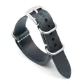 Bracelet cuir Crazy Horse 20 à 24 mm vintage – Couleur du bracelet Boucle S bleu foncé