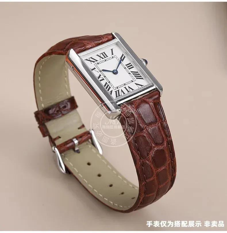 Bracelet cuir crocodile 16 à 20 mm