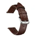 Bracelet cuir de vache 18 à 22 mm universel – Couleur du bracelet Bamboo Brown