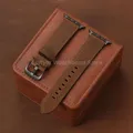 Bracelet cuir décontracté pour Apple Watch 38 à 49 mm – Couleur du bracelet Dark Brown