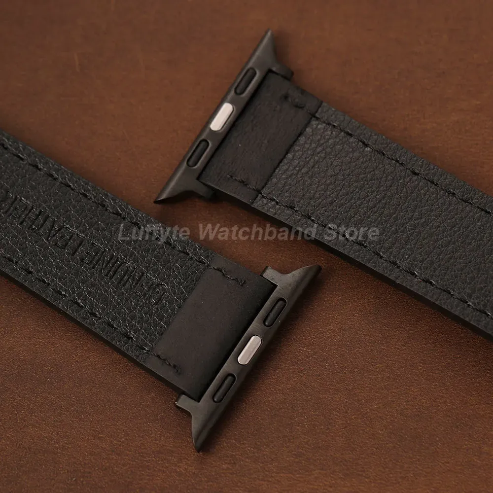 Bracelet cuir décontracté pour Apple Watch 38 à 49 mm
