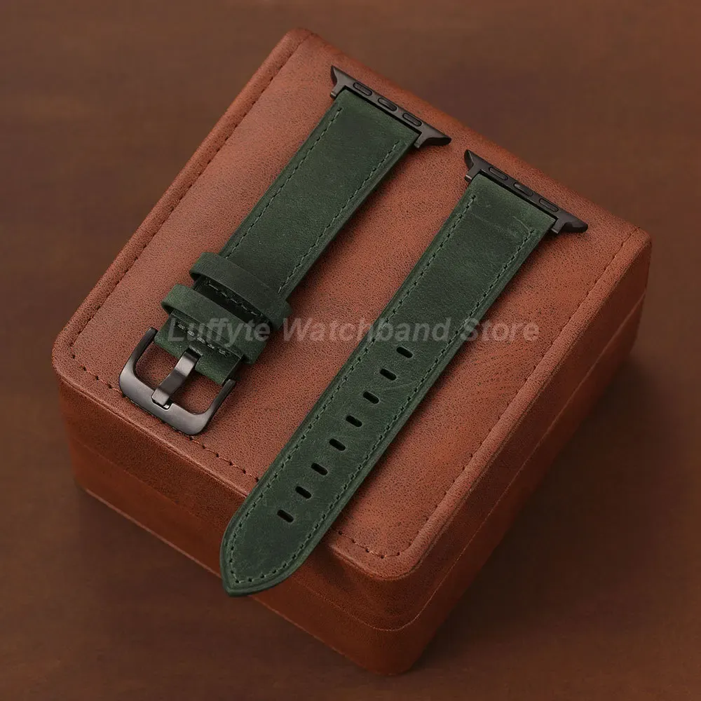 Bracelet cuir décontracté pour Apple Watch 38 à 49 mm