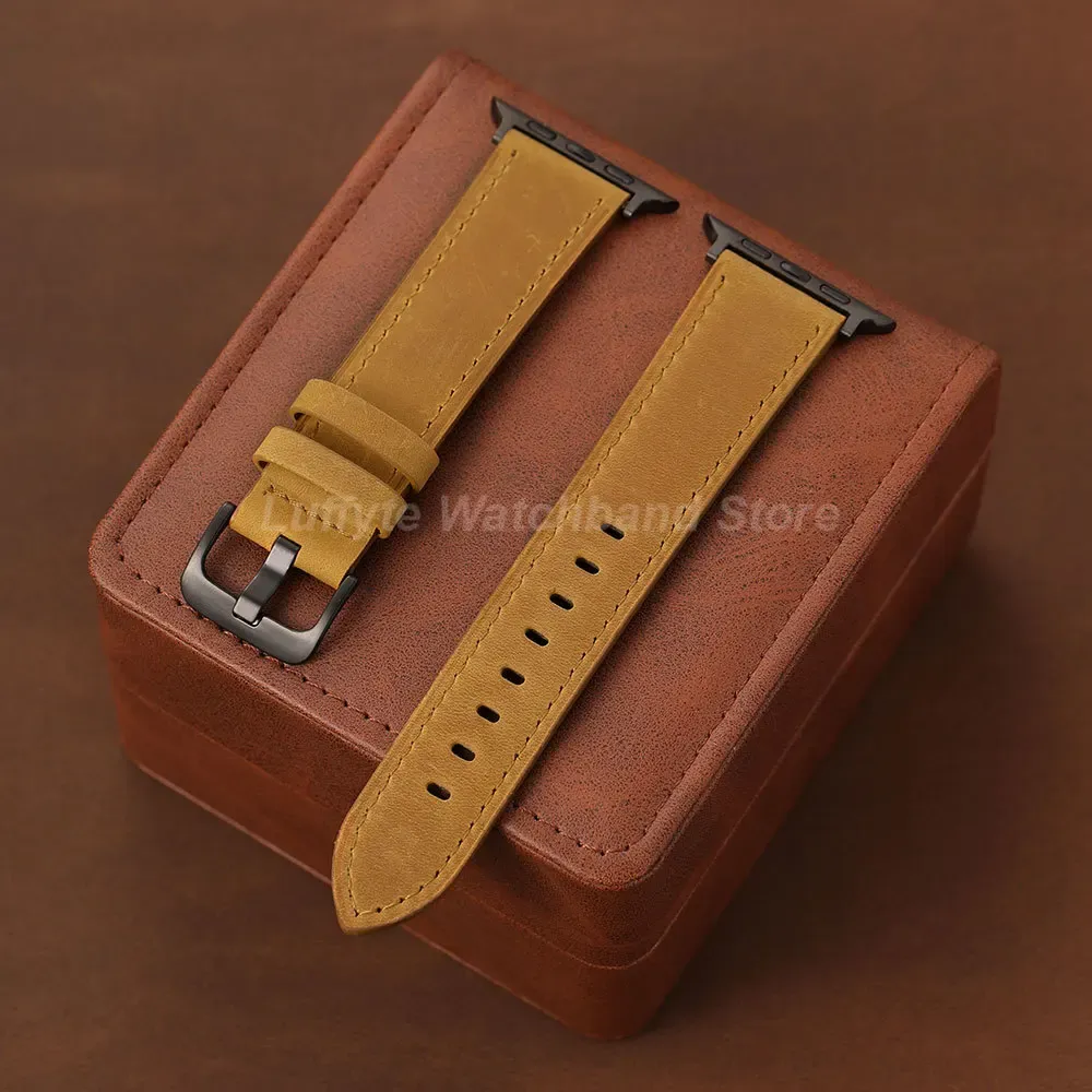 Bracelet cuir décontracté pour Apple Watch 38 à 49 mm