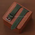 Bracelet cuir décontracté pour Apple Watch 38 à 49 mm – Couleur du bracelet Green