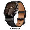 Bracelet cuir design Mecha pour Apple Watch 44 à 49 mm – Couleur du bracelet Black-B 05