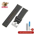 Bracelet cuir Diesel 22 à 32 mm étanche – Couleur du bracelet Black-Steel-K3