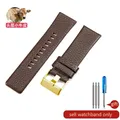 Bracelet cuir Diesel 22 à 32 mm étanche – Couleur du bracelet Brown-Golden-K3