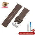 Bracelet cuir Diesel 22 à 32 mm étanche – Couleur du bracelet Brown-Steel-K3