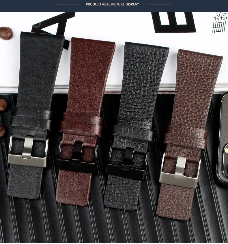Bracelet cuir Diesel 22 à 32 mm étanche