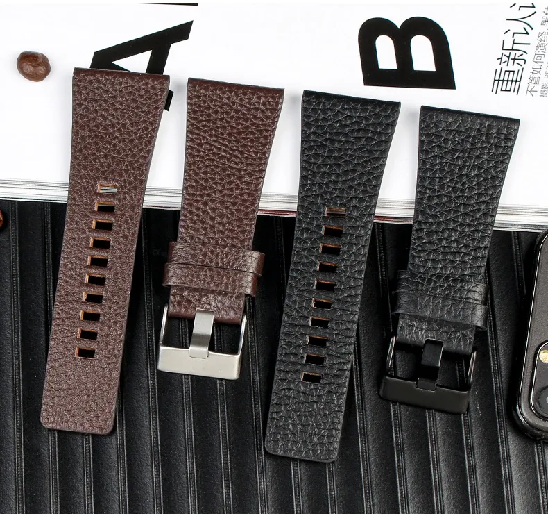 Bracelet cuir Diesel 22 à 32 mm étanche