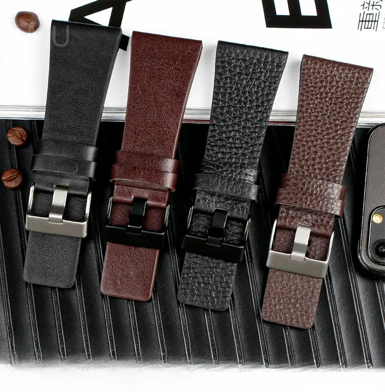 Bracelet cuir Diesel 22 à 32 mm étanche