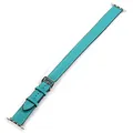 Bracelet cuir double tour 38 à 44 mm Apple Watch – Couleur du bracelet Bleu paon