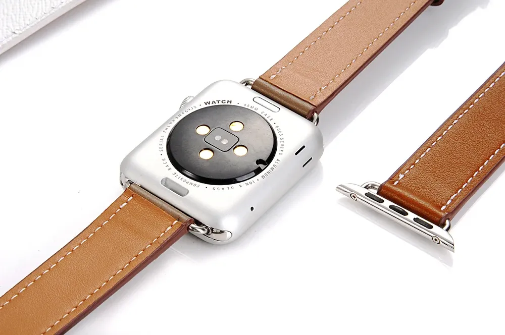 Bracelet cuir double tour 38 à 44 mm Apple Watch