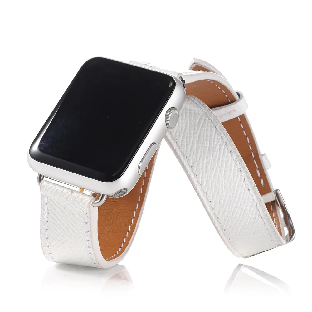 Bracelet cuir double tour 38 à 44 mm Apple Watch