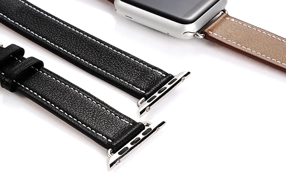 Bracelet cuir double tour 38 à 44 mm Apple Watch