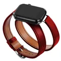 Bracelet cuir double tour 38 à 45 mm – Couleur du bracelet rouge