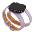 Bracelet cuir double tour 38 à 45 mm – Couleur du bracelet Violet clair