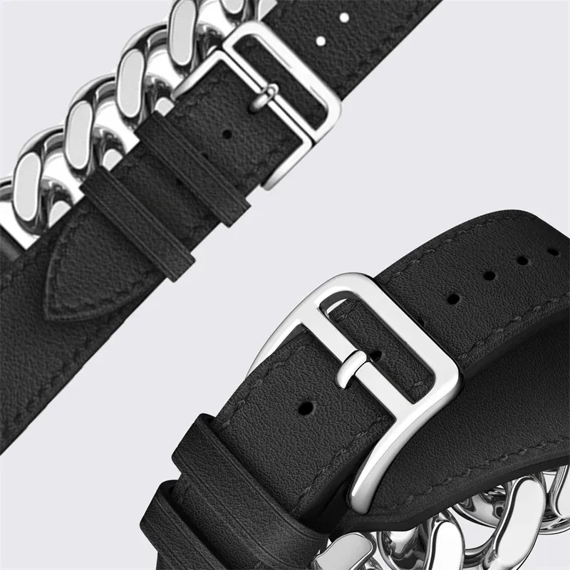 Bracelet cuir double tour 38 à 49 mm Apple Watch
