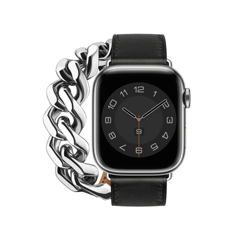 Bracelet cuir double tour 38 à 49 mm Apple Watch