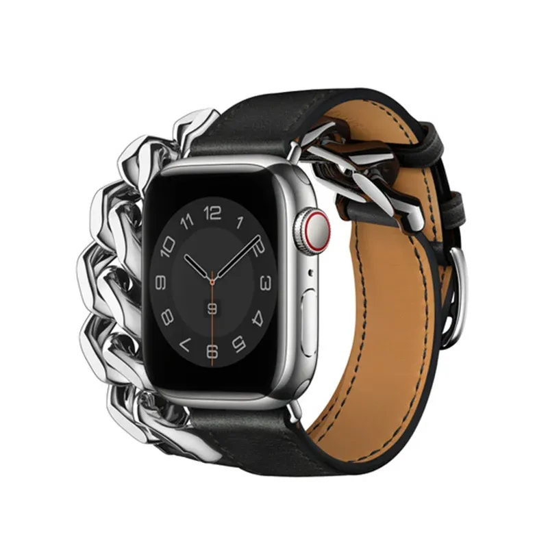 Bracelet cuir double tour 38 à 49 mm Apple Watch