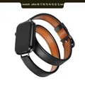 Bracelet cuir double tour 38 à 49 mm – Couleur du bracelet black