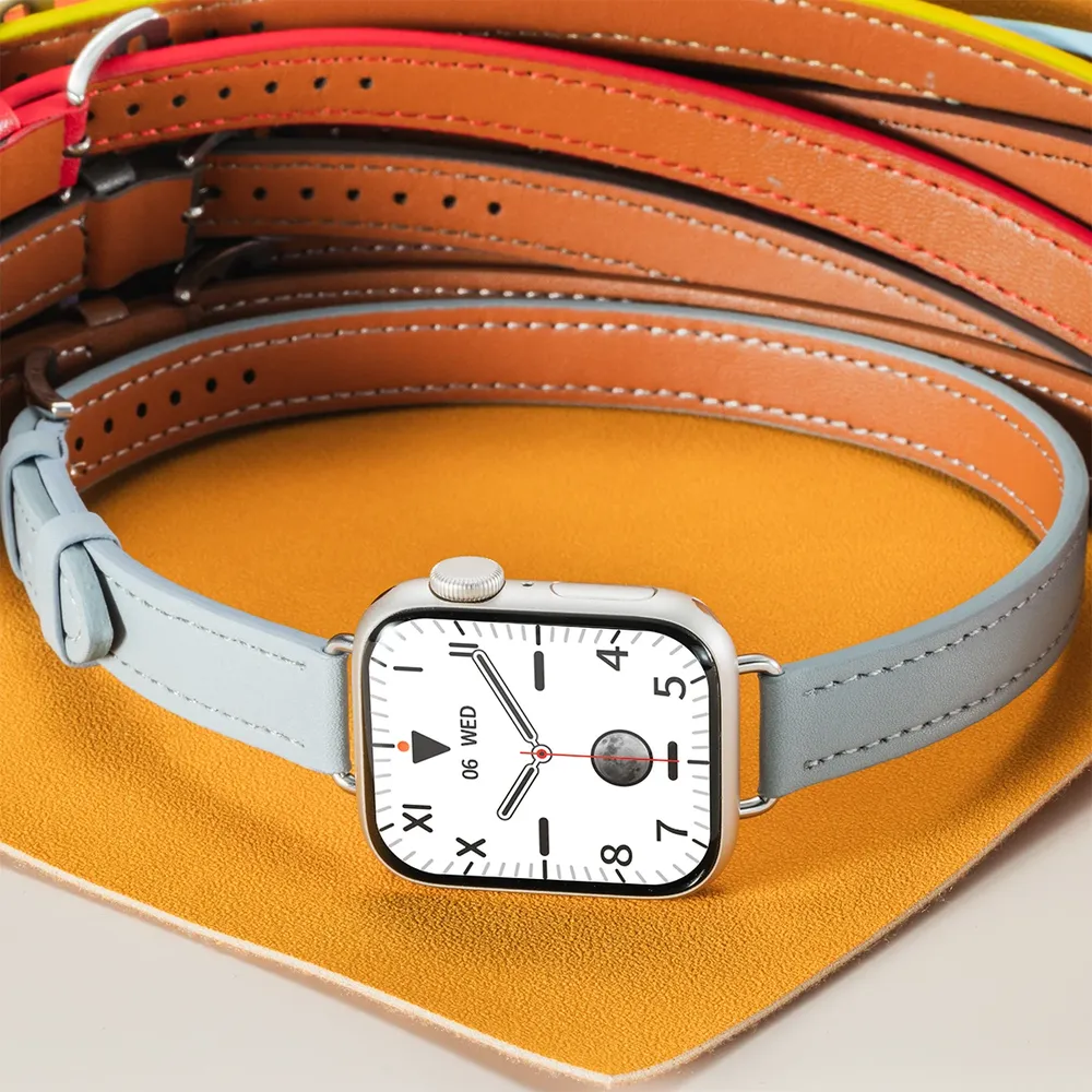 Bracelet cuir double tour 38 à 49 mm