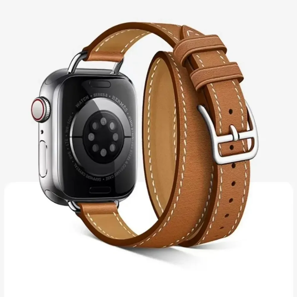 Bracelet cuir double tour 38 à 49 mm