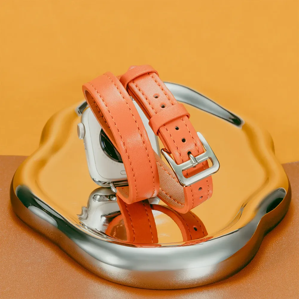 Bracelet cuir double tour 38 à 49 mm