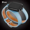 Bracelet cuir double tour 38 à 49 mm – Couleur du bracelet LightBlue