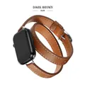 Bracelet cuir double tour 38 à 49 mm – Couleur du bracelet MARRON